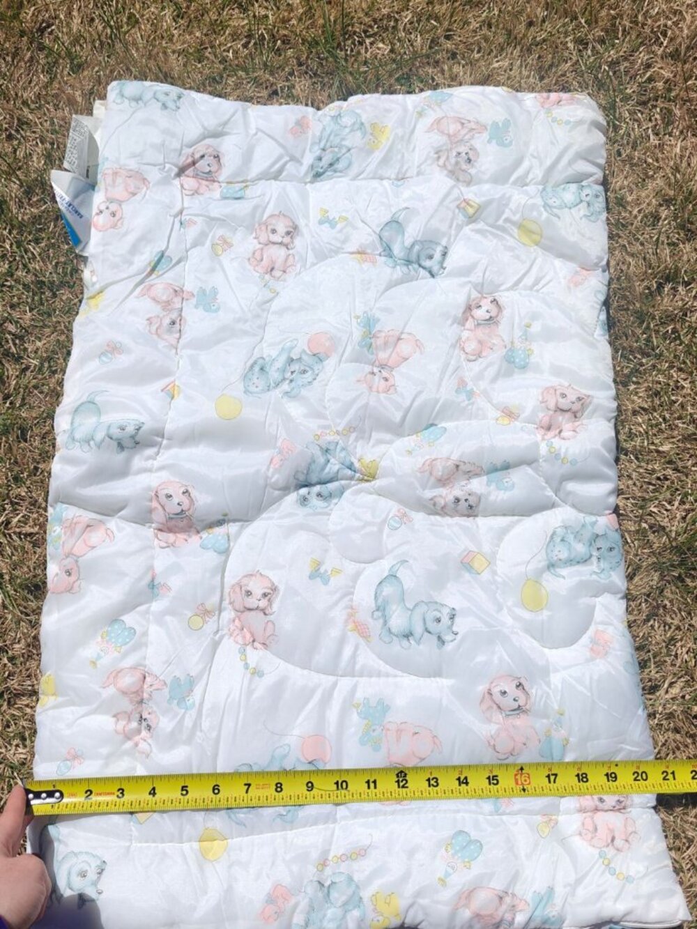 Vintage Wamsutta Convertible Baby Comforter Nylon Puppy Print Barclay-Freitag - Picture 8 of 9
